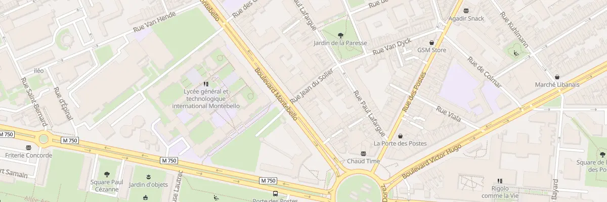 Plan du 123 Bd Montebello à Lille