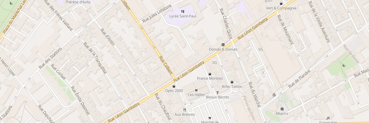 Plan du 342 Rue Léon Gambetta à Lille