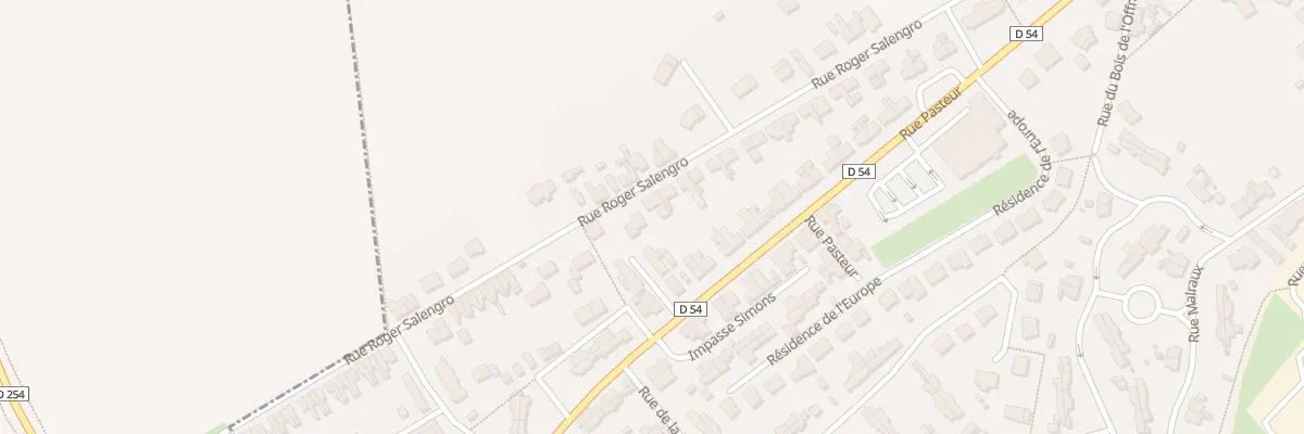 Plan du 77 Rue Roger Salengro à Thumeries