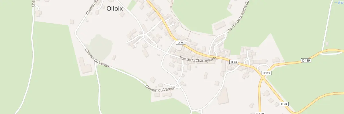 Plan du 5074 Rue de la Charreyrade à Olloix