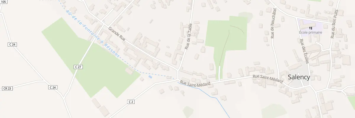 Plan du 9 Rue de la Table à Salency