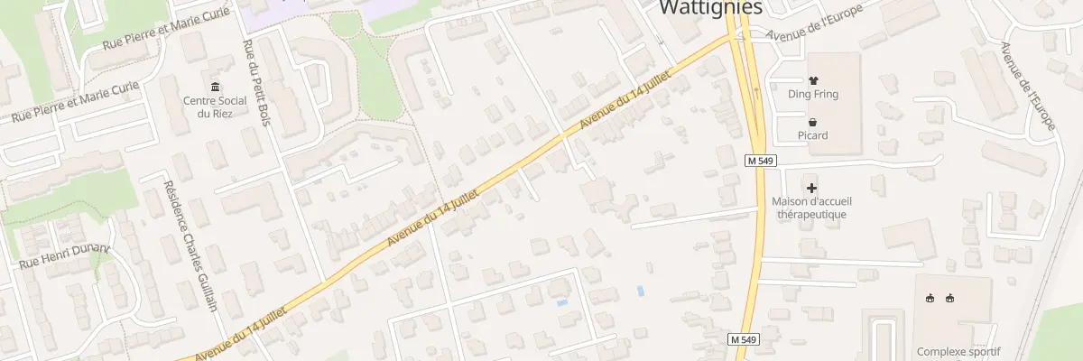 Plan du 31 Av du 14 Juillet à Wattignies