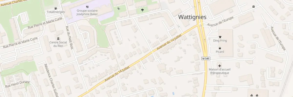 Plan du 20 Av du 14 Juillet à Wattignies