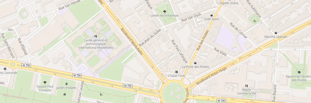Plan du 129 Bd Montebello à Lille