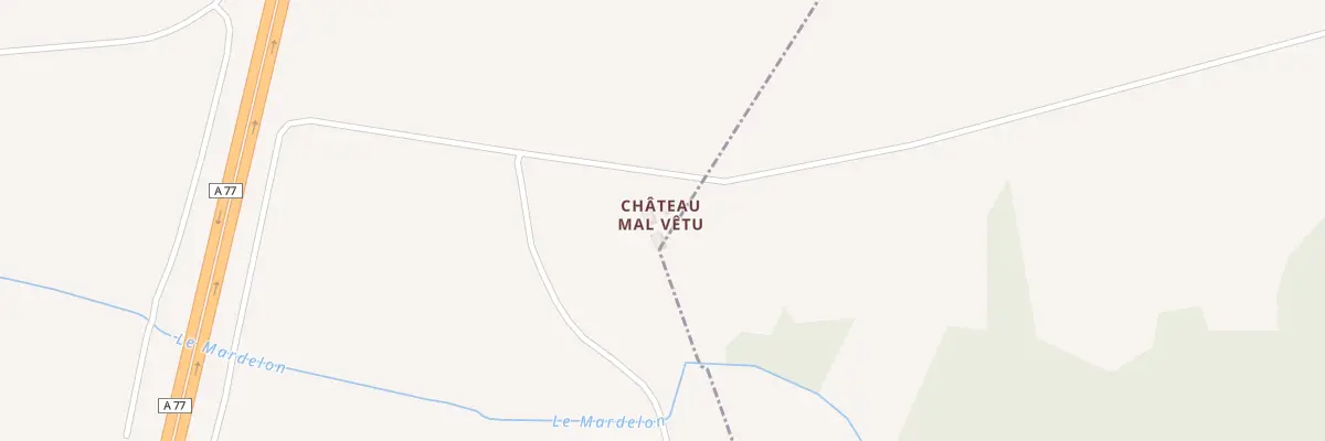 Plan du 86 Chateau Mal Vetu à Champvoux