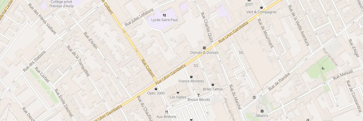 Plan du 322 Rue Léon Gambetta à Lille