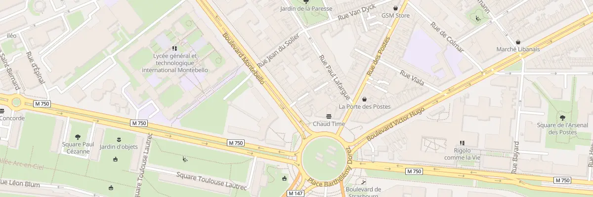 Plan du 145 Bd Montebello à Lille