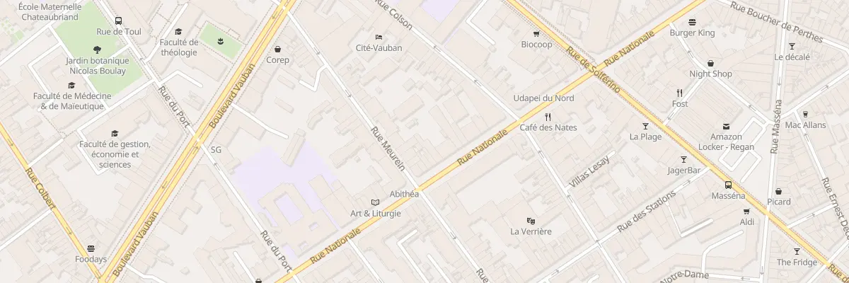 Plan du 218 Rue Nationale à Lille