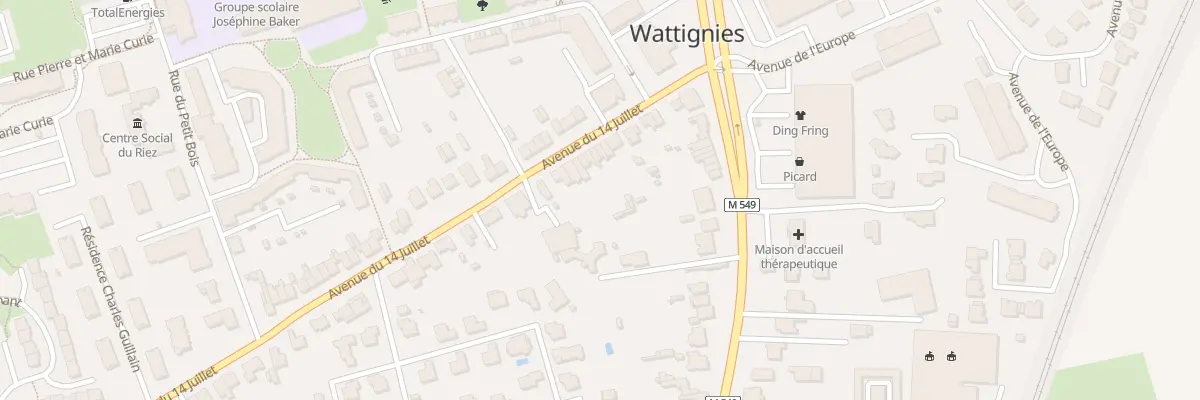 Plan du 23 Av du 14 Juillet à Wattignies
