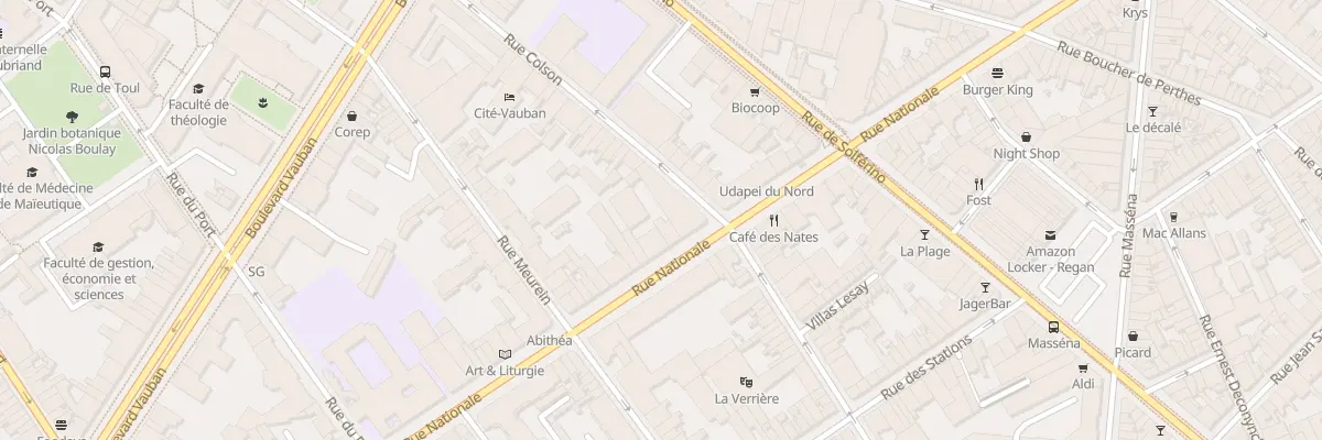 Plan du 206 Rue Nationale à Lille