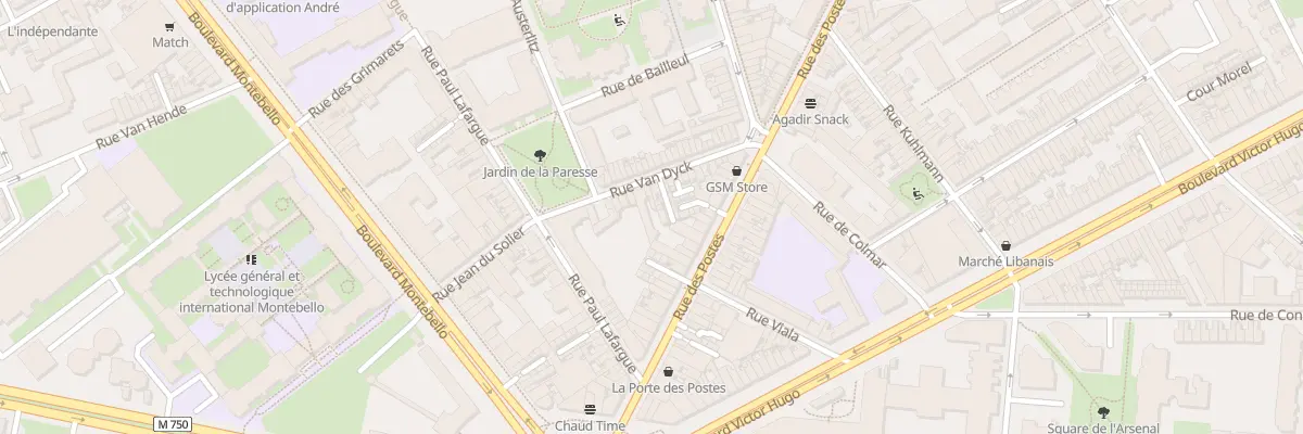 Plan du 23B Rue Van Dyck à Lille