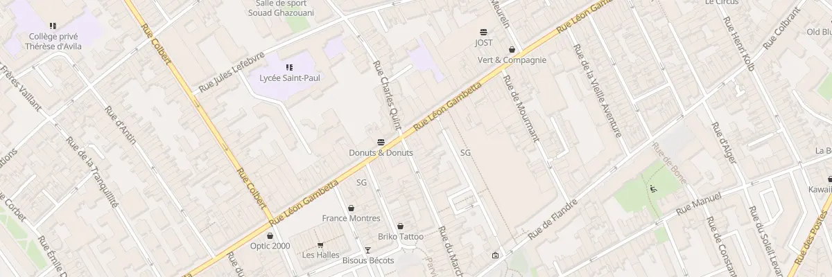 Plan du 303 Rue Léon Gambetta à Lille