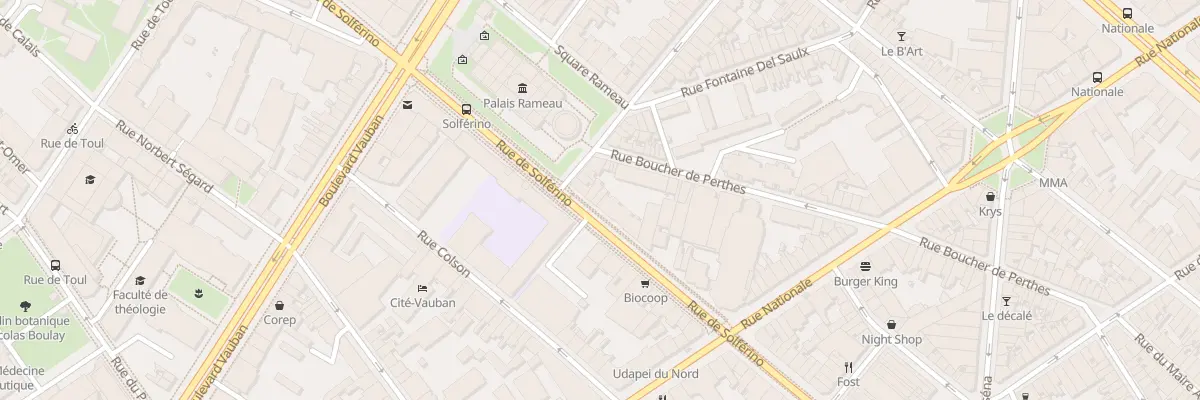 Plan du 27 Rue de Solférino à Lille