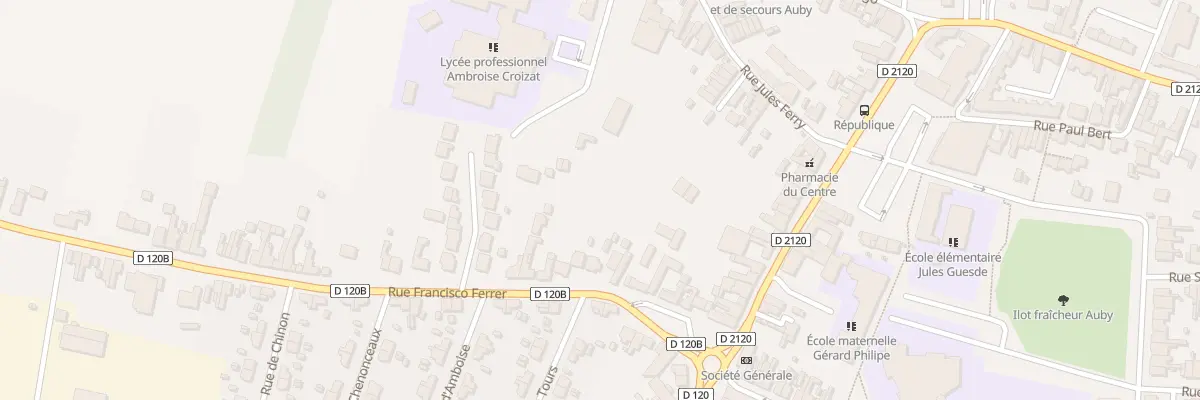 Plan du 24 Rue Francisco Ferrer à Auby
