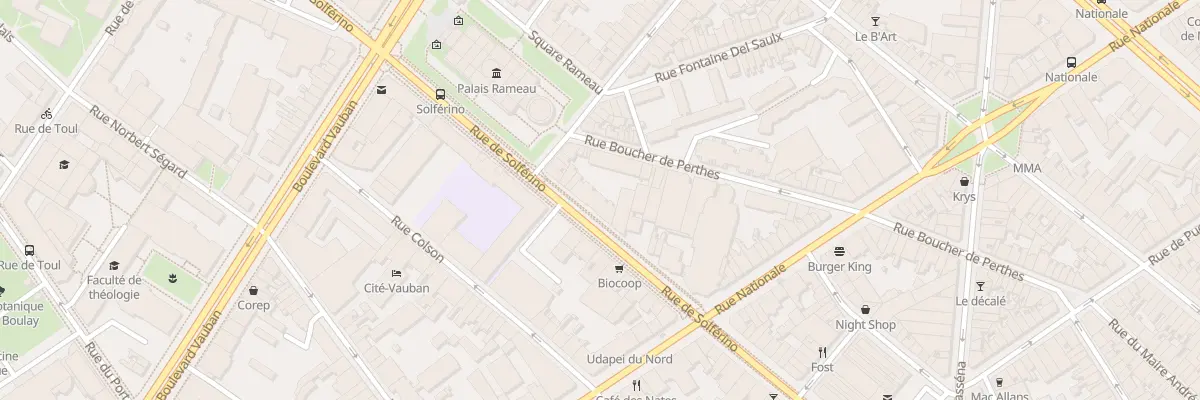 Plan du 33 Rue de Solférino à Lille