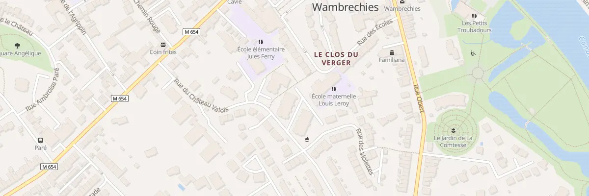 Plan du 305 Rue du Château Valois à Wambrechies