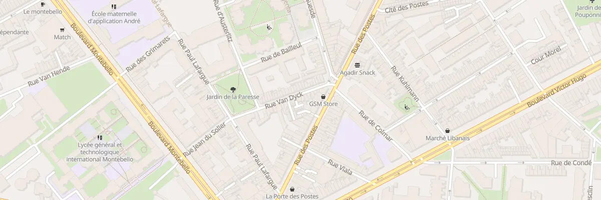 Plan du 11 Rue Van Dyck à Lille