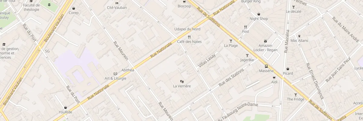 Plan du 8 Rue Alphonse Mercier à Lille