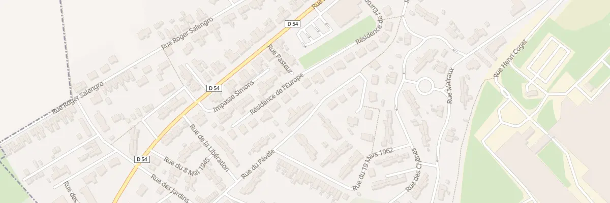 Plan du 96 Rue du Pévèle à Thumeries