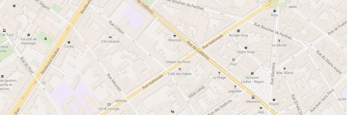 Plan du 202 Rue Nationale à Lille