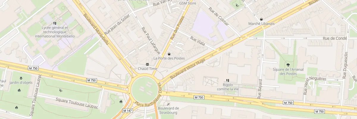 Plan du 282 Bd Victor Hugo à Lille