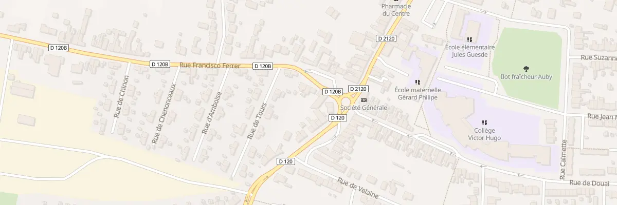Plan du 3 Rue Francisco Ferrer à Auby