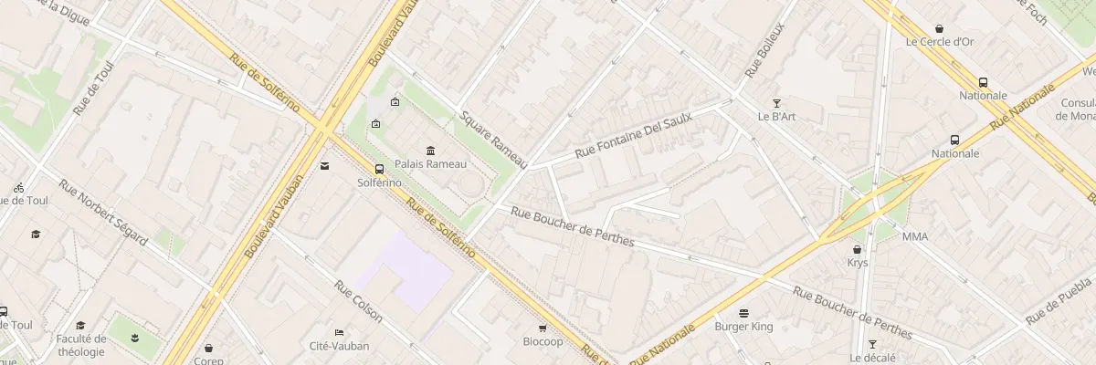 Plan du 45 Rue Fontaine Delsaux à Lille