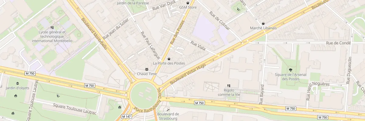 Plan du 278 Bd Victor Hugo à Lille
