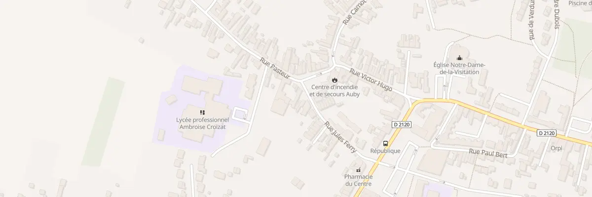 Plan du 27 Rue Jules Ferry à Auby