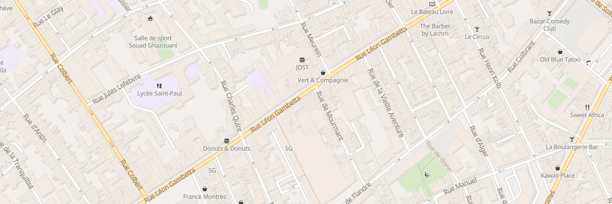 Plan du 261 Rue Léon Gambetta à Lille