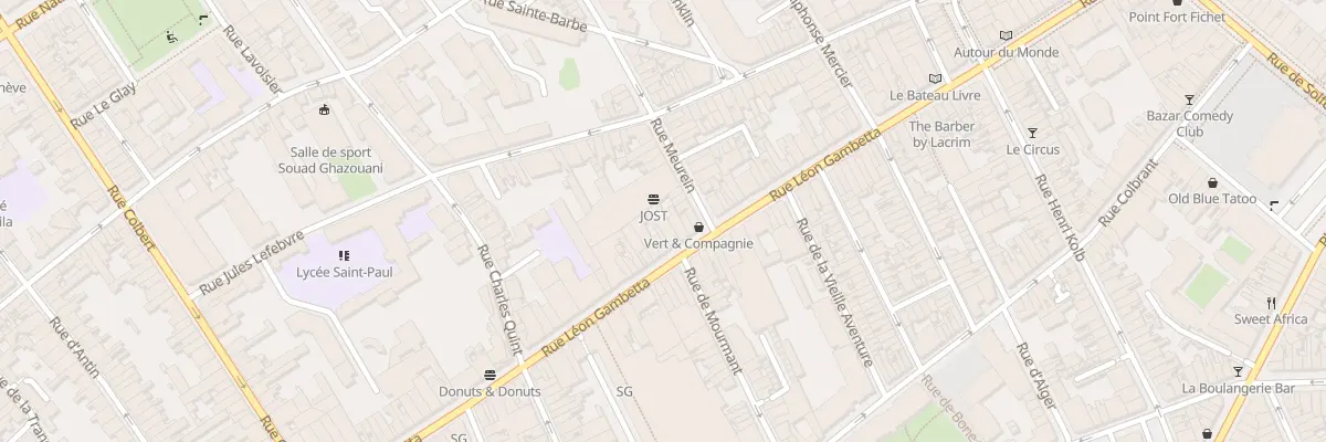 Plan du 240 Rue Léon Gambetta à Lille