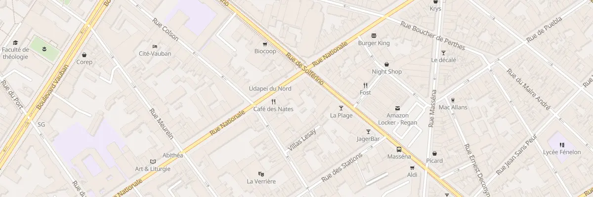 Plan du 177 Rue Nationale à Lille