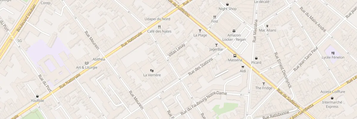 Plan du 25 Rue Alphonse Mercier à Lille