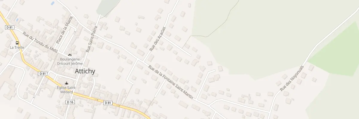 Plan du 8 Rue des Acacias à Attichy