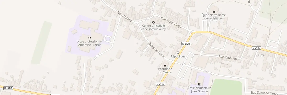 Plan du 19C Rue Jules Ferry à Auby