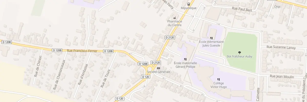 Plan du 38 Rue du Général De Gaulle à Auby