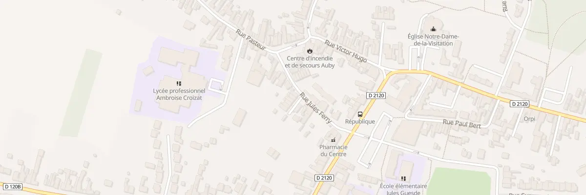 Plan du 19A Rue Jules Ferry à Auby