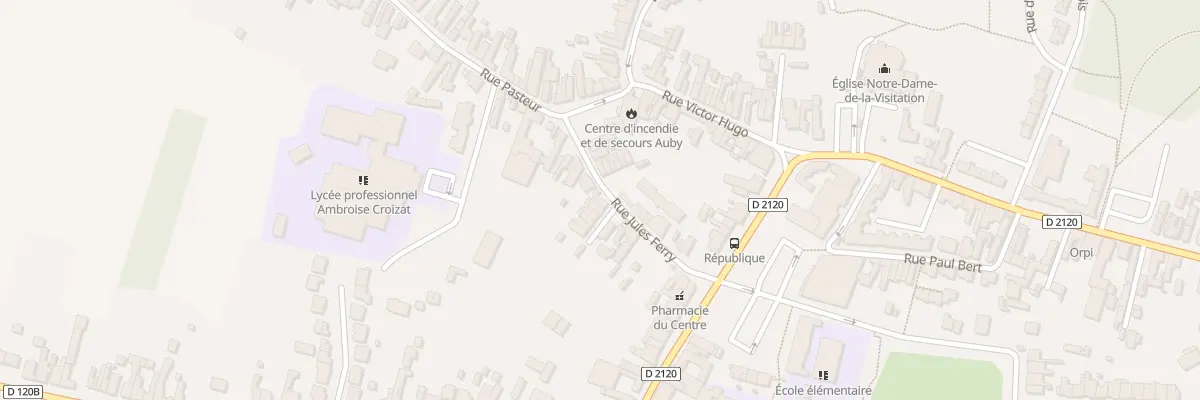Plan du 19 Rue Jules Ferry à Auby