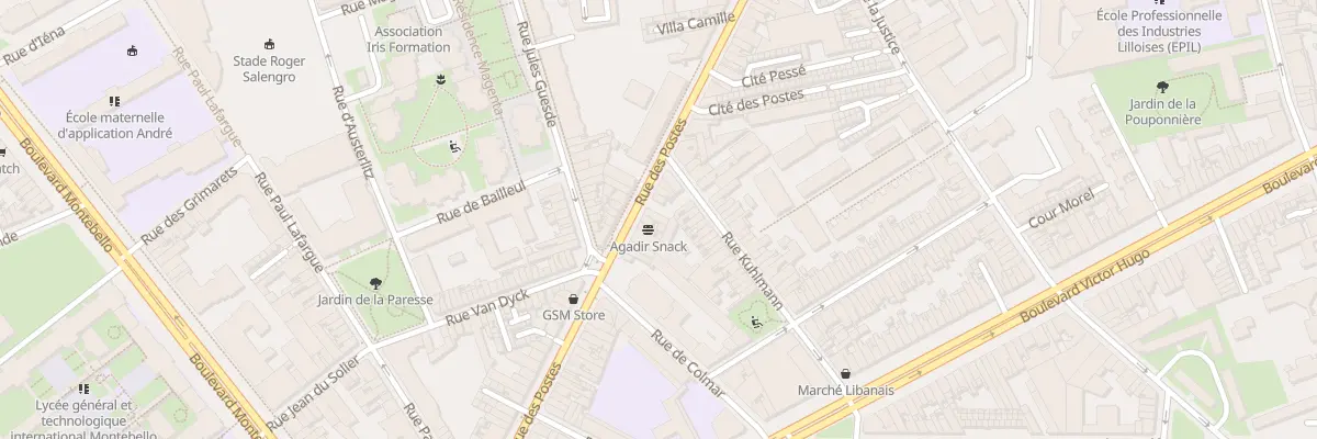 Plan du 203 Rue des Postes à Lille