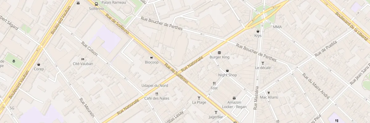 Plan du 178 Rue Nationale à Lille