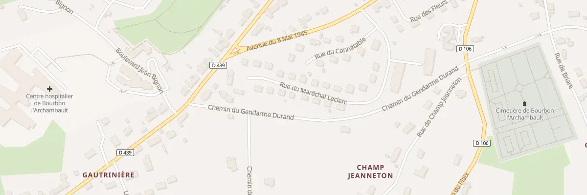 Plan du 12 Rue du Maréchal Leclerc à Bourbon-l’Archambault