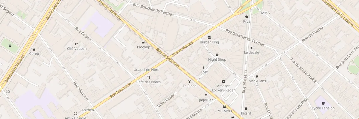 Plan du 171 Rue Nationale à Lille