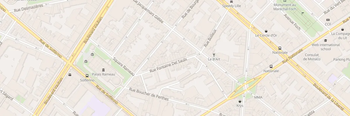 Plan du 12 Rue Fontaine Delsaux à Lille