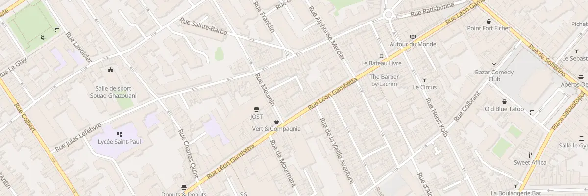 Plan du 216 Rue Léon Gambetta à Lille
