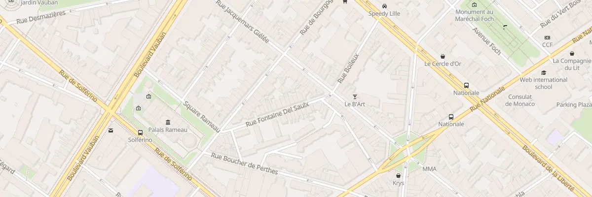 Plan du 8 Rue Fontaine Delsaux à Lille
