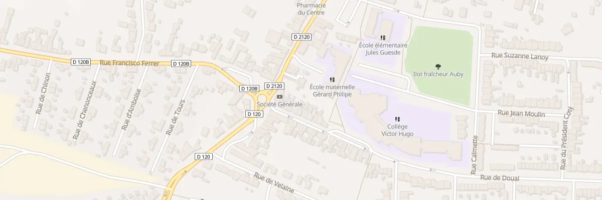 Plan du 9 Rue Jules Guesde à Auby