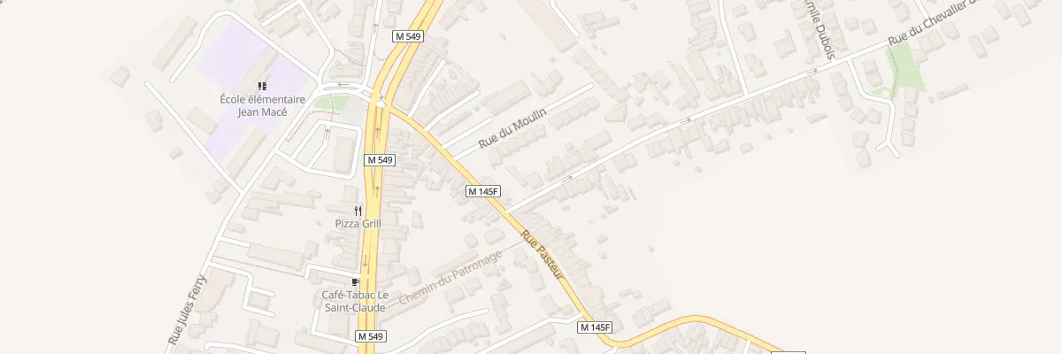 Plan du 1 Rue du Chevalier de La Barre à Wattignies