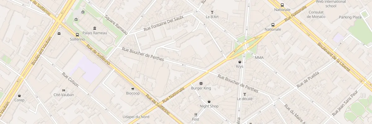 Plan du 39 Rue Boucher de Perthes à Lille