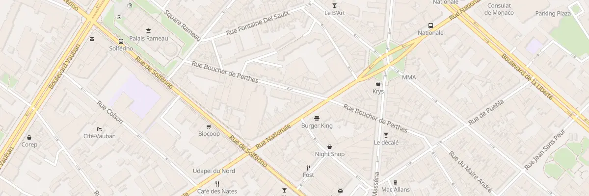 Plan du 70 Rue Boucher de Perthes à Lille