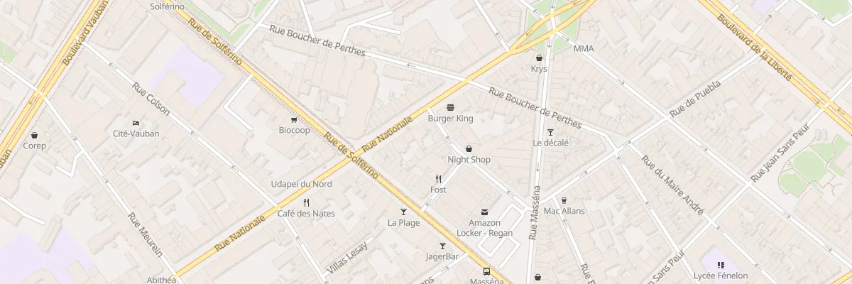 Plan du 159 Rue Nationale à Lille